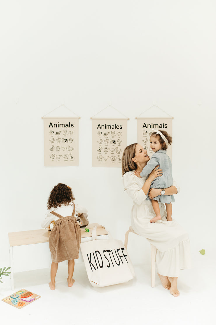 Custom "Kid Stuff" Canvas Tote